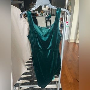 Velvet Green Mini Dress